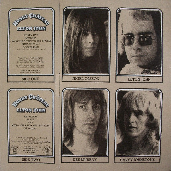 Elton John : Honky Château (LP, Album, Env)