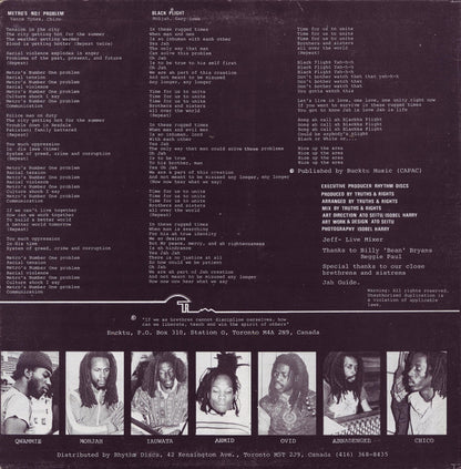 Truths & Rights : Metro's No. 1 Problem (12")