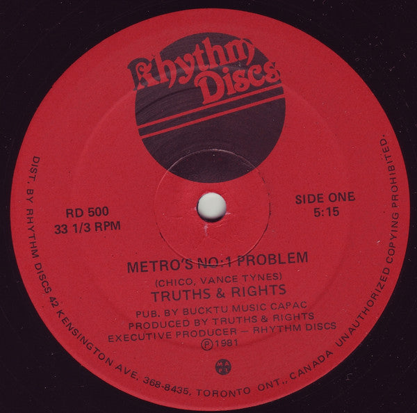 Truths & Rights : Metro's No. 1 Problem (12")