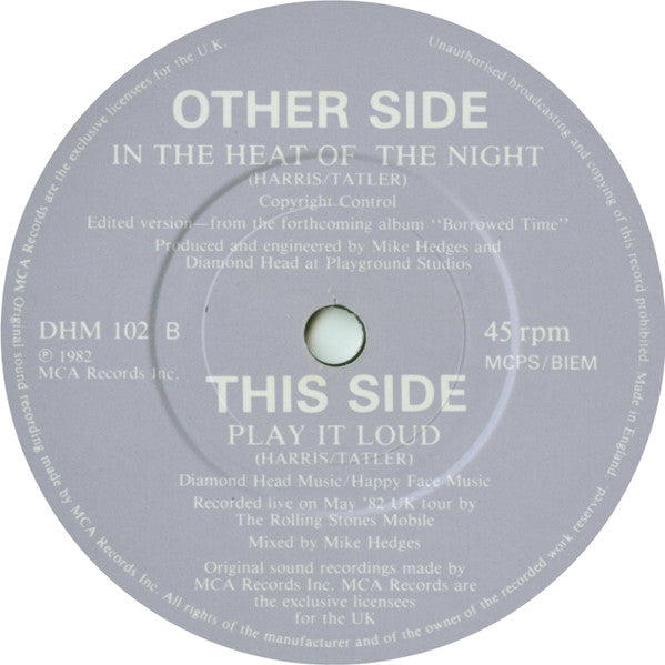 Diamond Head (2) : In The Heat Of The Night (2x7", Gat)