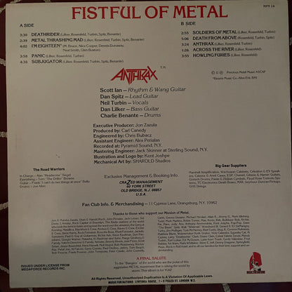 Anthrax : Fistful Of Metal (LP, Album)