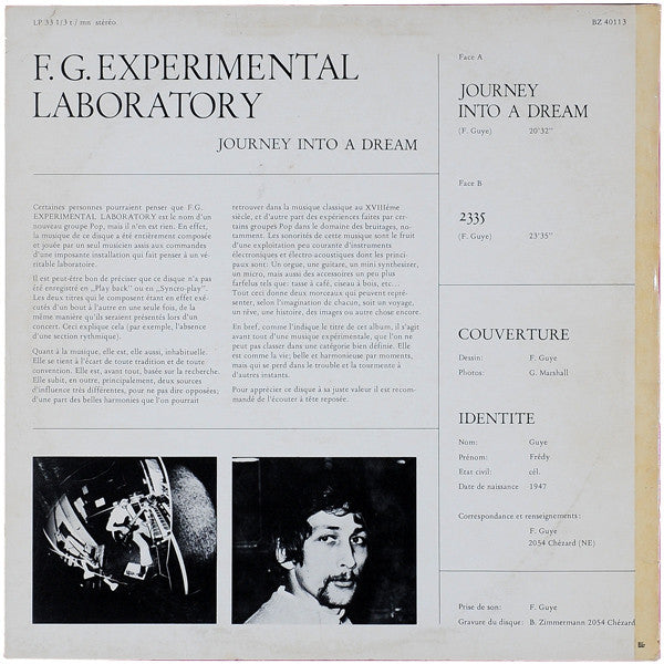 F.G. Experimental Laboratory : Journey Into A Dream (LP, Album)