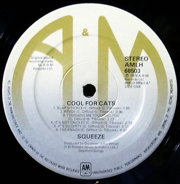Squeeze (2) : Cool For Cats (LP, Album, Gre)