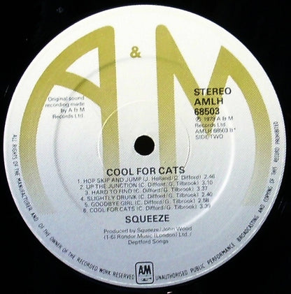 Squeeze (2) : Cool For Cats (LP, Album, Gre)