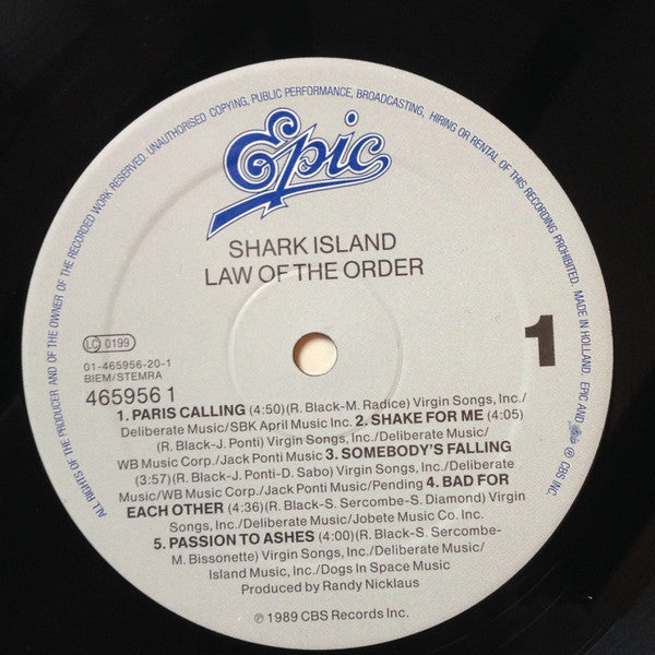 Shark Island : Law Of The Order (LP, Album)