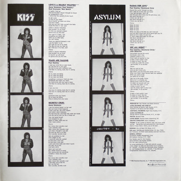 Kiss : Asylum (LP, Album)