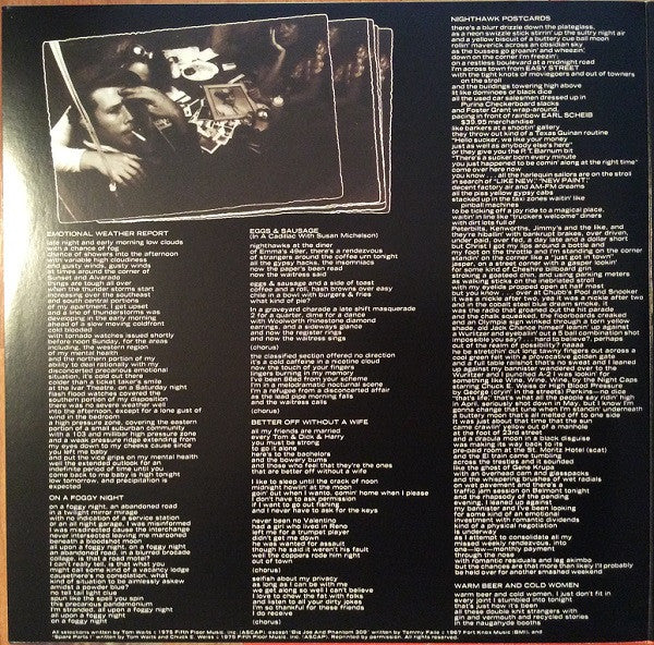 Tom Waits : Nighthawks At The Diner (2xLP, Album, RE, 180)