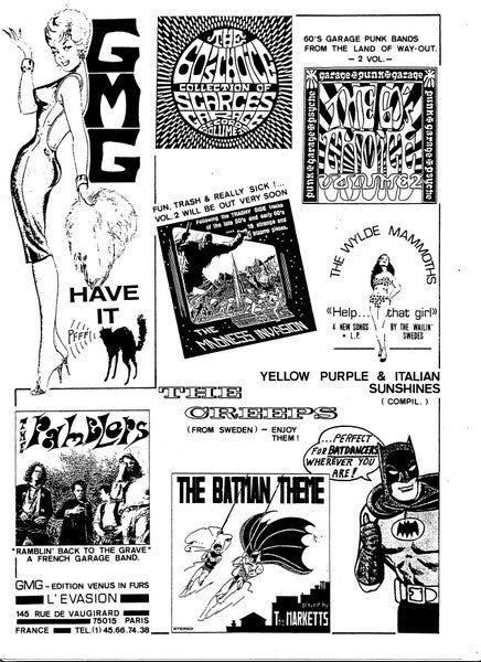 Various : The 60's Choice Collection Of Scarces Garage Records Volume 1 (LP, Comp, Dis)
