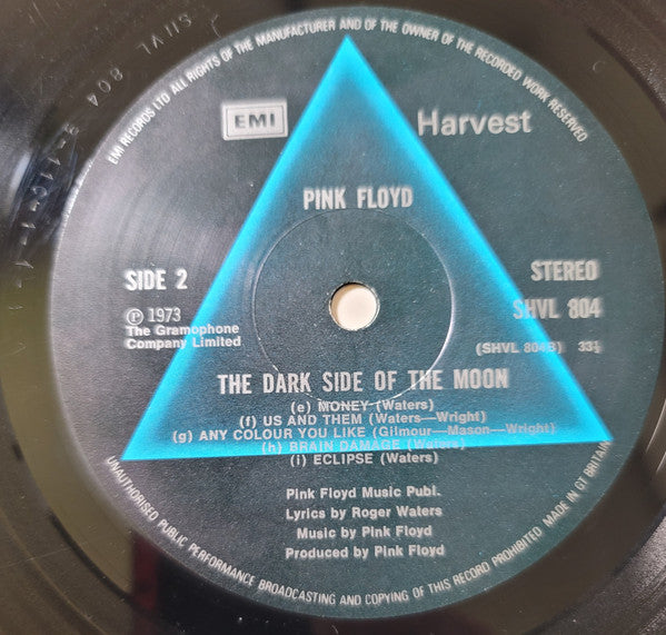 Pink Floyd : The Dark Side Of The Moon (LP, Album, RP, 5th)