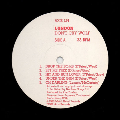 London (6) : Don't Cry Wolf (LP, Album)