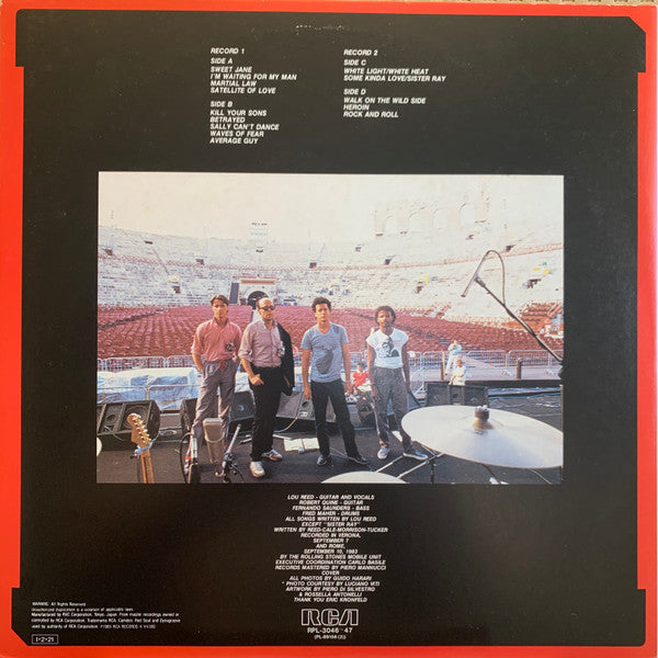 Lou Reed : Live In Italy (2xLP, Album, Gat)