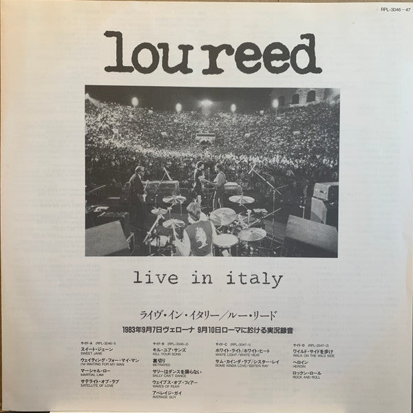 Lou Reed : Live In Italy (2xLP, Album, Gat)