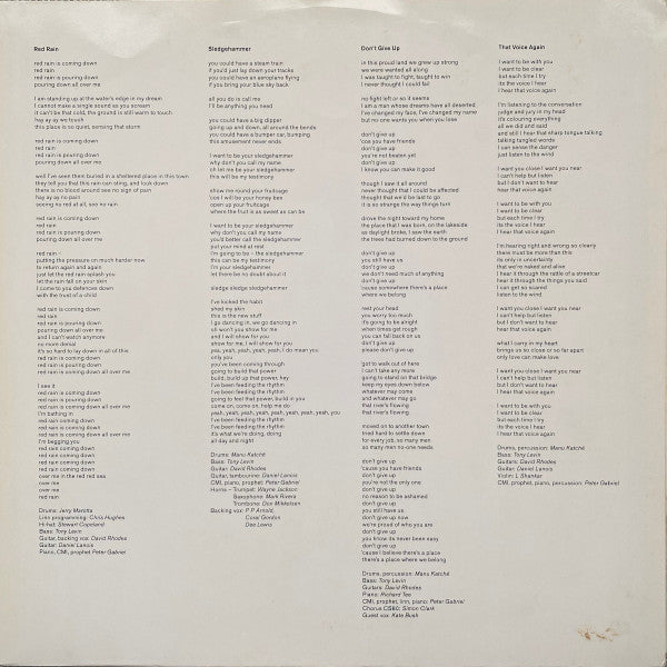Peter Gabriel : So (LP, Album, Tow)