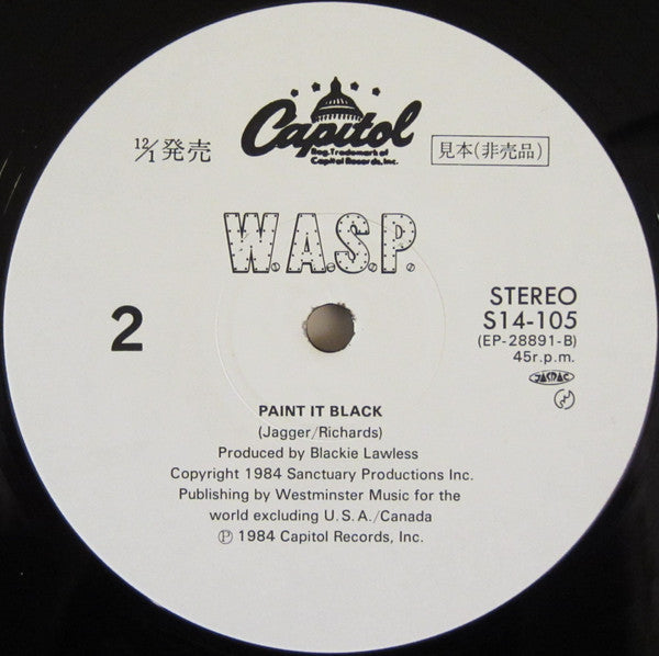 W.A.S.P. : L.O.V.E. Machine (12", Single, Promo)