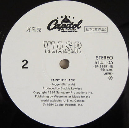 W.A.S.P. : L.O.V.E. Machine (12", Single, Promo)