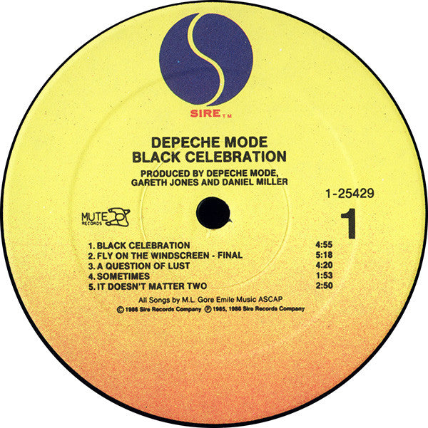 Depeche Mode : Black Celebration (LP, Album, Emb)