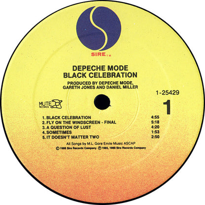 Depeche Mode : Black Celebration (LP, Album, Emb)