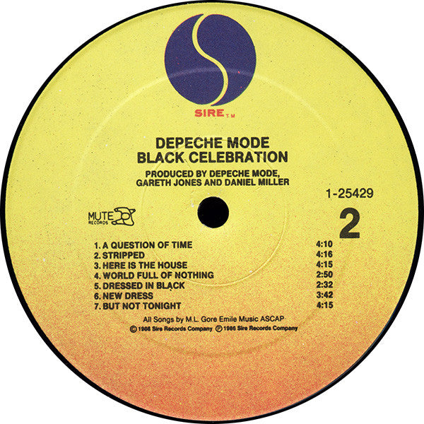Depeche Mode : Black Celebration (LP, Album, Emb)