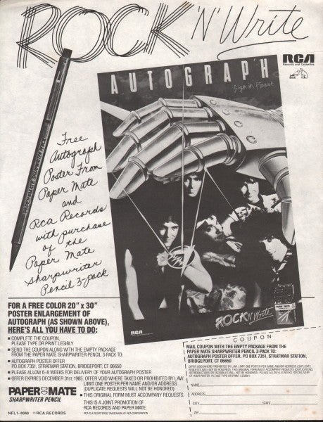 Autograph (2) : Sign In Please (LP, Album)
