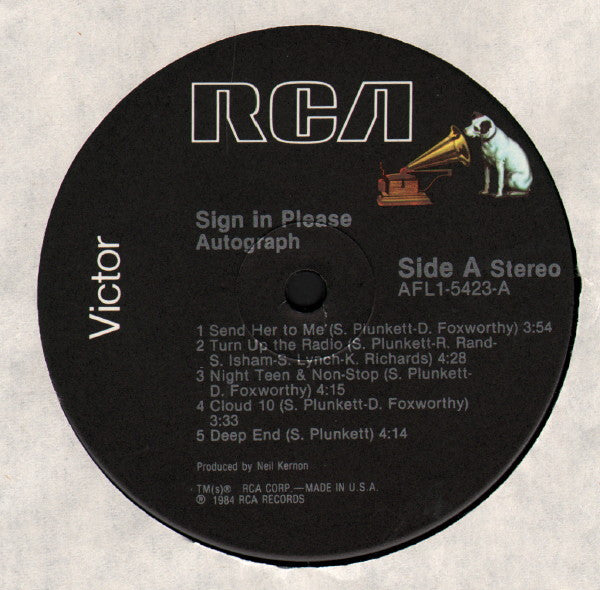 Autograph (2) : Sign In Please (LP, Album)