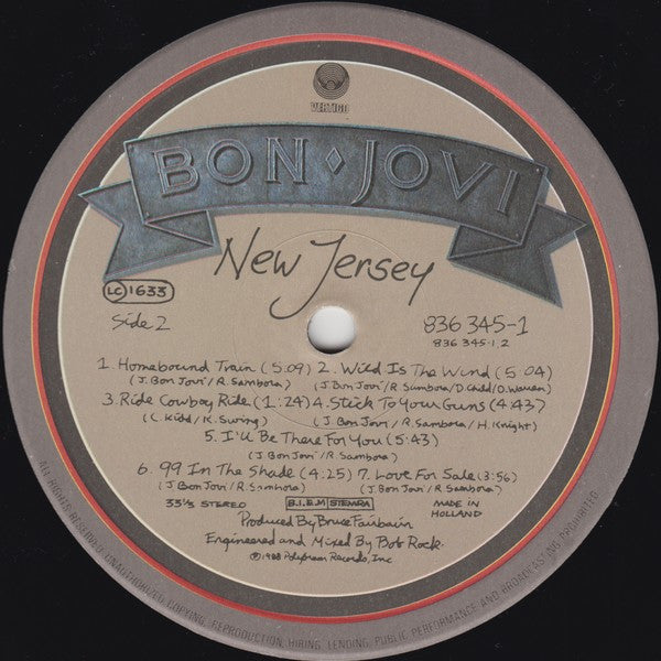 Bon Jovi : New Jersey (LP, Album)