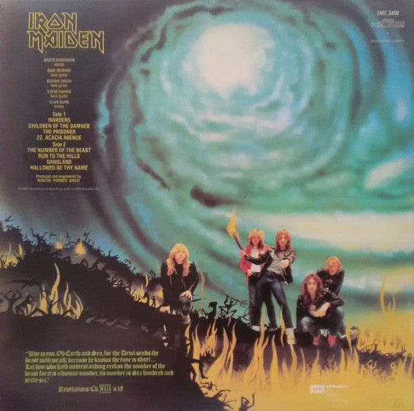 Iron Maiden : The Number Of The Beast (LP, Album, RE, Bla)