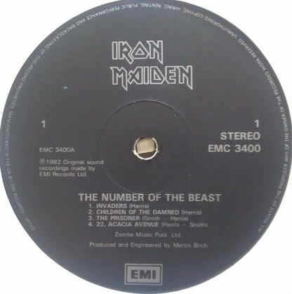 Iron Maiden : The Number Of The Beast (LP, Album, RE, Bla)