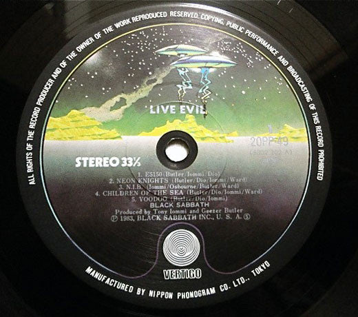 Black Sabbath : Live Evil (2xLP, Album, Gat)