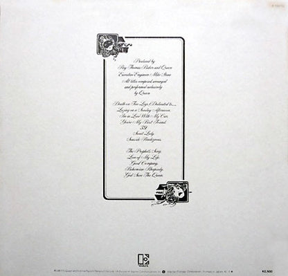 Queen = Queen : A Night At The Opera = オペラ座の夜 (LP, Album, Gat)