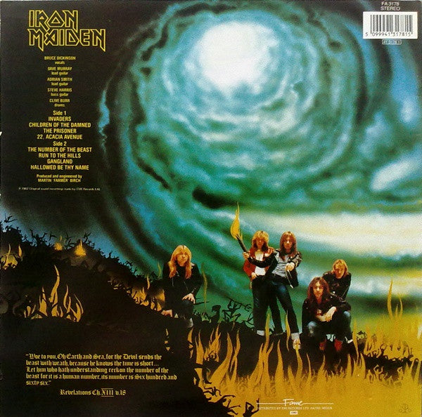 Iron Maiden : The Number Of The Beast (LP, Album, RE)