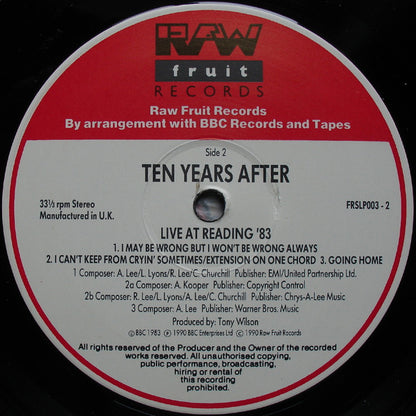 Ten Years After : Live At Reading '83 (The Friday Rock Show Sessions) (LP, Album)