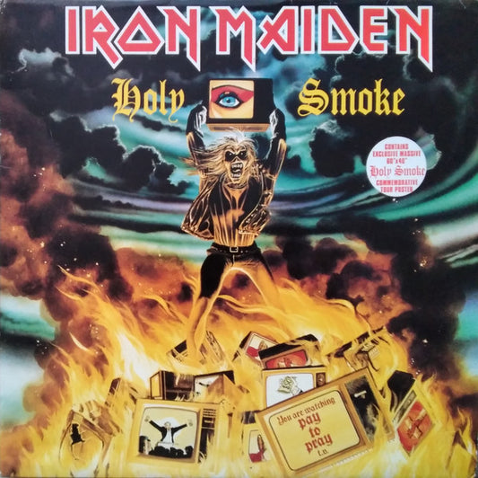 Iron Maiden : Holy Smoke (12", Single, Pos)