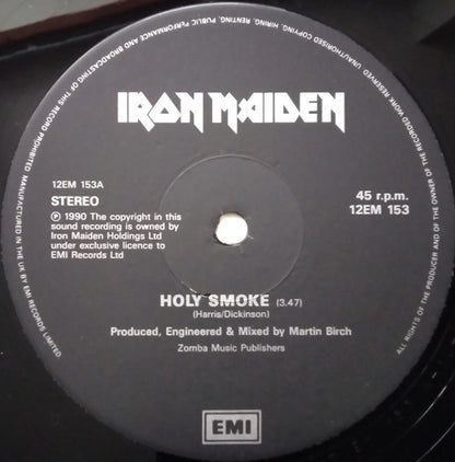 Iron Maiden : Holy Smoke (12", Single, Pos)