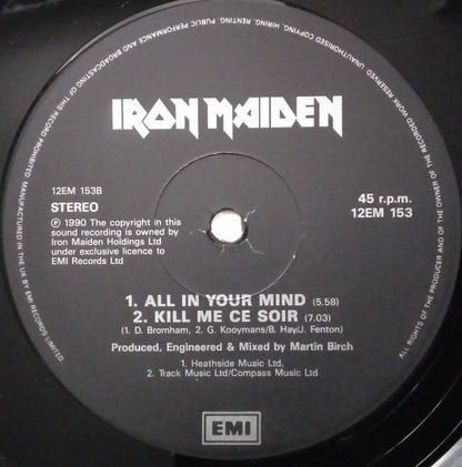 Iron Maiden : Holy Smoke (12", Single, Pos)