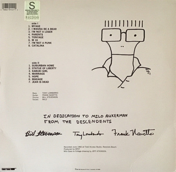 Descendents : Milo Goes To College (LP, Album, RE, Bar)