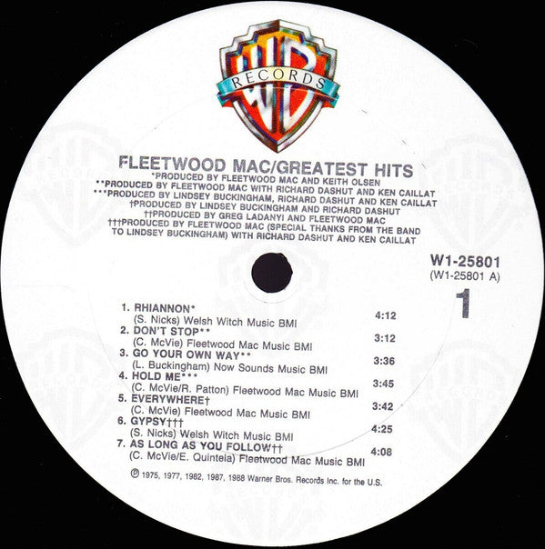 Fleetwood Mac : Greatest Hits (LP, Comp, Club, Car)