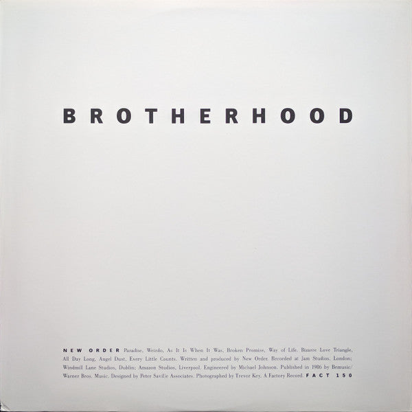 New Order : Brotherhood (LP, Album)