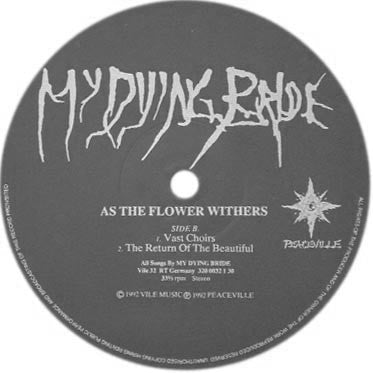 My Dying Bride : As The Flower Withers (LP, Album, Ltd)