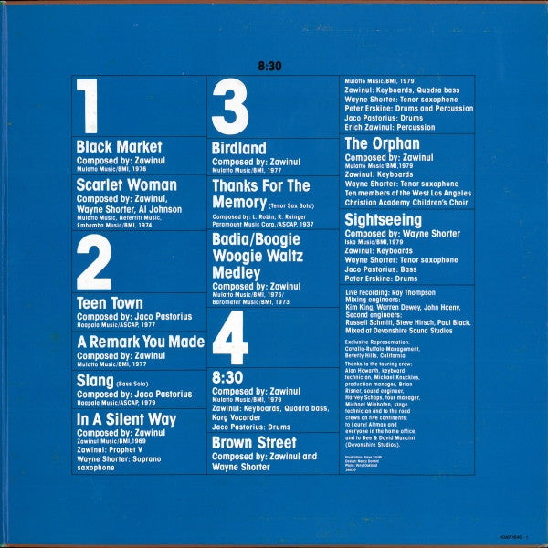 Weather Report : 8:30 (2xLP, Album, Gat)