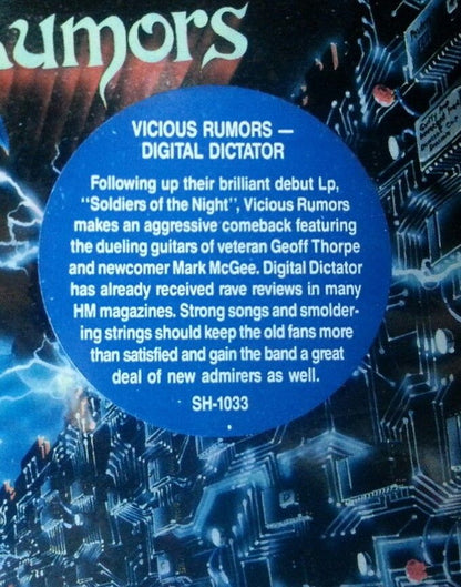 Vicious Rumors : Digital Dictator (LP, Album)