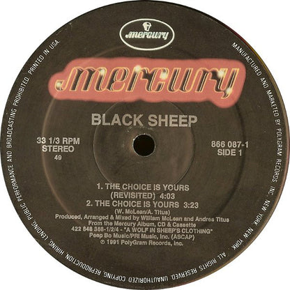 BlackSheep* : The Choice Is Yours (12", Single)