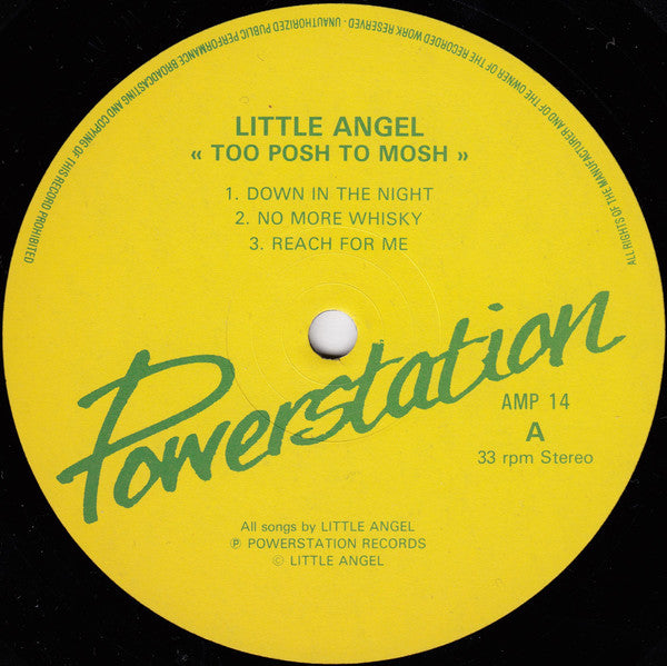 Little Angels : Too Posh To Mosh (12", MiniAlbum)