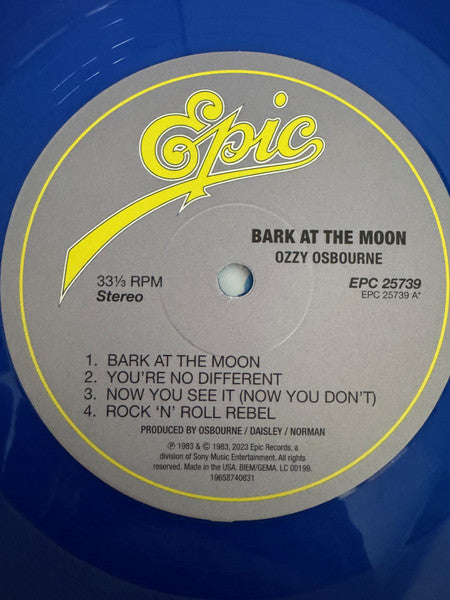 Ozzy Osbourne : Bark At The Moon (LP, Album, RE, Blu)