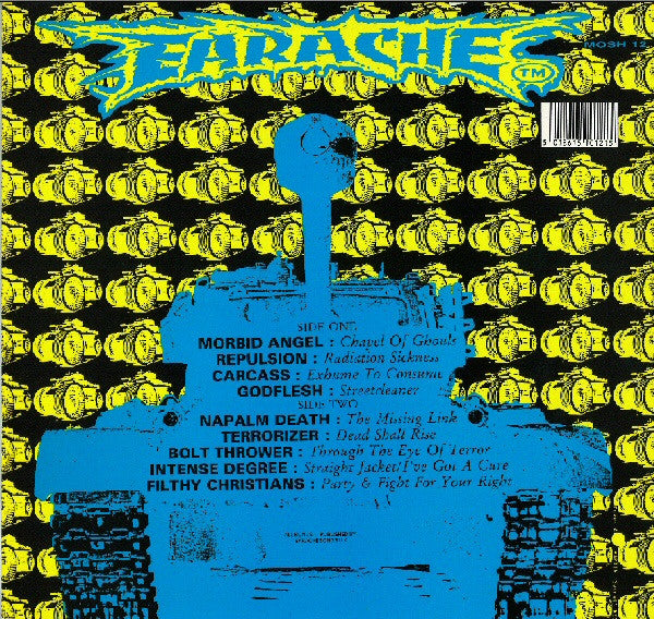 Various : Grindcrusher - The Earache Sampler (LP, Comp, Smplr + 7", Single, Etch + Ltd)