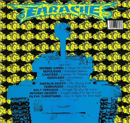 Various : Grindcrusher - The Earache Sampler (LP, Comp, Smplr + 7", Single, Etch + Ltd)