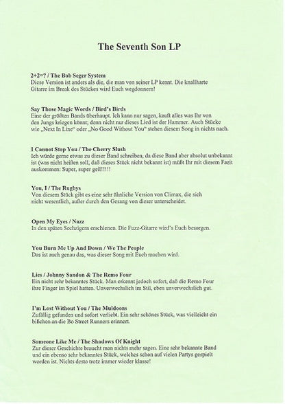 Various : The Seventh Son (18 Floor Shakin' Tracks) (LP, Album, Comp, Promo, Unofficial)