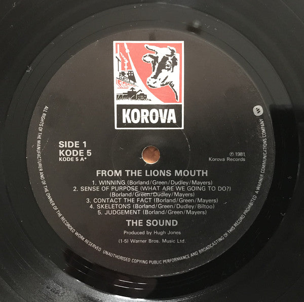 The Sound (2) : From The Lions Mouth (LP, Album, Gat)
