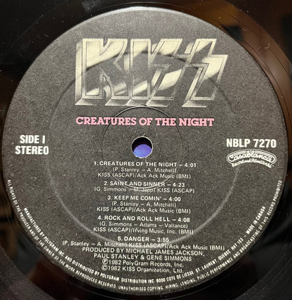 Kiss : Creatures Of The Night (LP, Album, Qua)