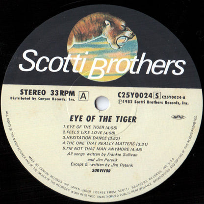 Survivor : Eye Of The Tiger (LP, Album)