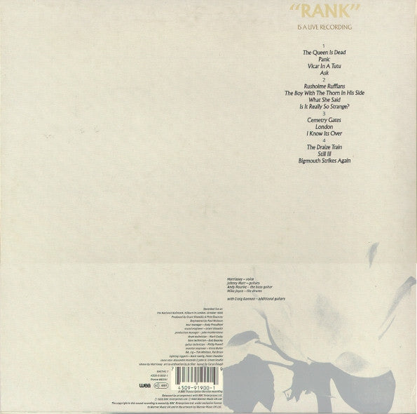 The Smiths : Rank (2x10", Album, Ltd, Num, RE)